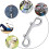 Zinc Alloy Double Ended Bolt Snap Clips 6 Pcs 7