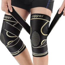 Sport-Kniebandage mit verstellbaren Druckriemen