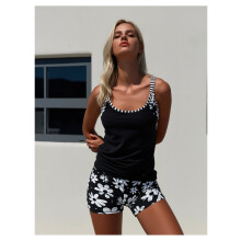 Dames boho bloemen tanktop badpak set 2-delig