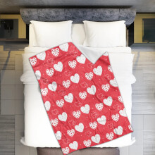 Couverture en flanelle pour la Saint-Valentin – Jeté décoratif doux et chaud pour canapé/lit, décoration romantique et confortable pour la