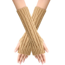 Knitted Fingerless Gloves for Unisex Warm Arm Sleeves with Thumb Hole Comfortable Wrist Warmers for Driving and Cool Weather