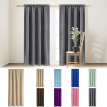 Blackout Curtains for Bedroom Thermal Insulated - 100%Polyester Black Out Curtains 2 Panels Set Room Darkening Window Curtains for Living Room, Green