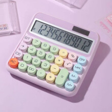 12-Digit Large LCD Mechanical Calculator, 15 Tilt, 4 Color Options