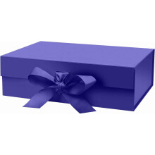 Caixa de presente magnética grande azul, 33 x 23 x 10 cm