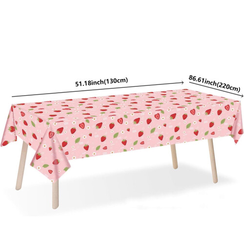 Erdbeer-Party-Tischdecke, Einweg, 1 Stück