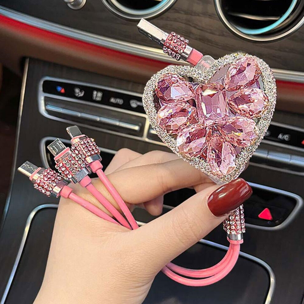Bling Love Car Usb Multi-Charging Cable Â Fast Charging, Compatible With Type-C Devices 9071309078978