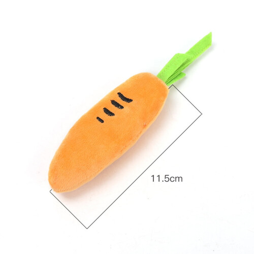 Großes Karotten-Hundespielzeug, Plüsch, orange, 1 Stück 1