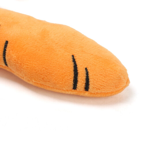 Großes Karotten-Hundespielzeug, Plüsch, orange, 1 Stück 2