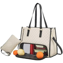 Torba typu tote bag Packuum 3 w 1, izolowana, plecak na lunch, biała