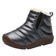 Toddler Boots,Children Snow Boots Soft Sole Velvet Warm Comfortable Outdoor Children Snow Boots For Winter Play,Kids Snow Boots,Z04 Grey,9-9.5 Years