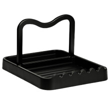 Organizador de encimera de cocina para tapas de ollas y utensilios.