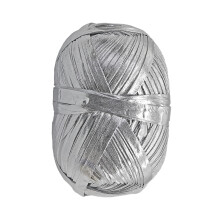 Metalliskt stickgarn Silver (50 yards/148 fot) Tjockt glittrigt paljettbandgarn för gör-det-själv-virkning, filtar, väskor, hantverksprojekt