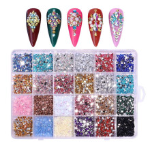 Crystal Nail Art Rhinestone Gem Mixed Sizes Nail Jewels for Nail Art DIY Craft