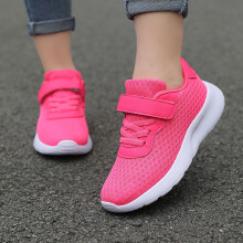 Girls Shoes,Girls Athletic Shoes Flat Thick Bottom Lightweight Breathable Mesh for Casual Sports Wear,Girls Sneakers,032 Hot Pink,7-8 Years