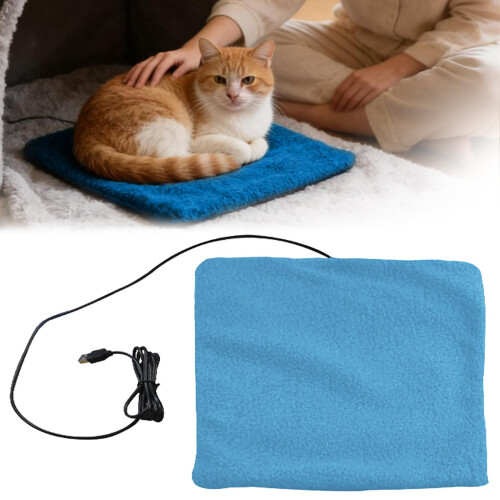 Pet Heating Blanket USB-Charged 10x10in Thermostat 1