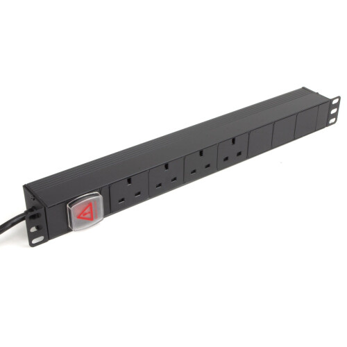 kenable PDU UK Sockets 4 Way with UK Plug Power Distribution Unit Horizontal 3m 1