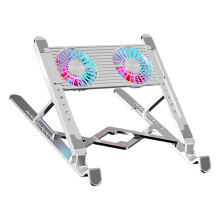 Base de refrigeración de plástico para portátil con soporte ajustable y doble