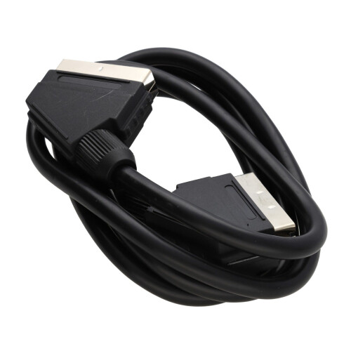 kenable Scart Cable 21 pins connected Black Lead  1m 1