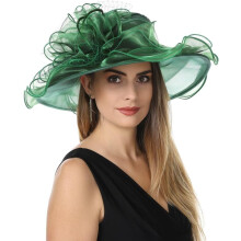 Hata Bainise Organza Kentucky Derby Fascinator do Mhná le haghaidh Páirtí Tae Bridal