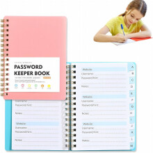 Large Print Password & Address Book for Seniors, Hardcover with Alphabetical Tabs, College Ruled, Compatible with Note Taking