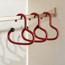 3-Pc Hat & Scarf Storage Rack, 5.5x5.9", Space-Saving Organizer for Hats, Bags, Bottles, Underwear (Red)