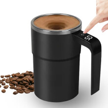 Mug à café magnétique de 370 ml avec affichage de la température, rechargeable – Idéal pour la maison, le bureau, la cuisine et les voyages