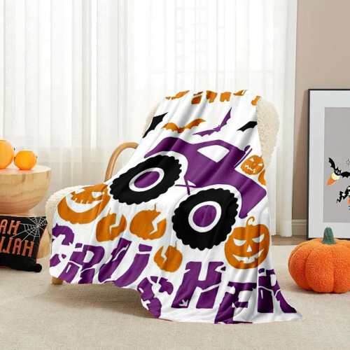 Halloween Thanksgiving Throw Blanket Soft Cozy Decorative 1 2