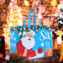 Sacchetto regalo natalizio portatile, design festivo e leggero per confezionare regali durante le feste, per le feste di Natale, per la decorazione