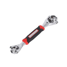 52-in-1 Socket Wrench, 10" Dog Bone Wrench with Rubber Handle & 360 Rotating Head, Compatible with Standard Sockets
