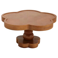 Houten taartstandaard in stervorm, 1 stuk, bruin, 173 x 173 x 9 cm