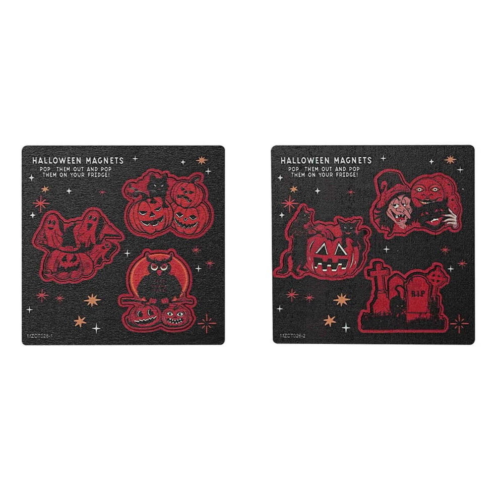 Halloween Wall Stickers Witch Pumpkin Skeleton 6 pcs