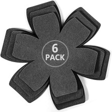 Protections en feutre pour casseroles et poêles, gris foncé, lot de 6, 3 tailles