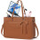 Dames leren laptoptas 15,6 inch bruin 1