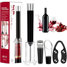 Wino on the Go Weihnachtsgeschenkset – 4-in-1-Folienschneider, Ausgießer, Vakuumverschluss & Öffner mit Aluminiumgriff