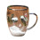 Caneca de Natal de Vidro de Parede Dupla com Globo de Neve 3D 1