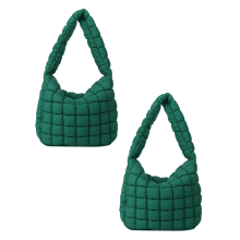 Borsa tote trapuntata, borsa a tracolla da donna, 2 pezzi