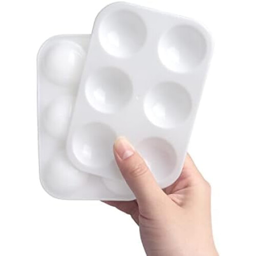 Vit plastfärgsbricka, palett, 8 st