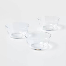 Lot de 3 mini-bols en plastique transparents de 240 ml (8 oz), compatibles lave-vaisselle, petits bols ronds pour les repas.