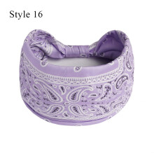 Turbanti Boho con nodo, fascia elastica per capelli da yoga, fascia larga per capelli da donna, copricapo, bandane floreali, accessori per capelli
