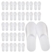 20 paar wegwerp hotelslippers in bulkverpakking, witte spaslippers voor gasten, 5 mm dikke antislipzool, one size fits most voor mannen en vrouwen,