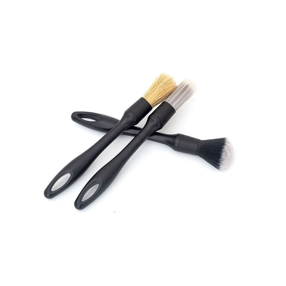 3Pcs Car Detailing Brush Kit, Soft Boar Hair & Microfiber, No Scratch For Dashboard, Vents, Wheels Â Compatible With All Cars 9425574169914