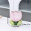 Blomsterformet keramisk penholder – gul, 1 stk. 3
