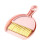 Mini Dustpan & Brush Set, Pink, Compact Table Cleaner, Plastic 6