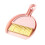 Mini Dustpan & Brush Set, Pink, Compact Table Cleaner, Plastic 12