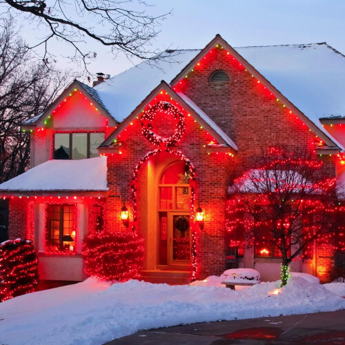 YANTON Christmas Lights 200 LED 66ft 8 Modes Red 2