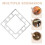 2Pcs Silver Acrylic Mirror Wall Clock Stickers DIY Square Number Decor 7