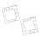 2Pcs Silver Acrylic Mirror Wall Clock Stickers DIY Square Number Decor 9