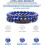 Lapis Lazuli perlearmbånd, 8 mm, justerbar stretch, 3