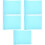 5Pcs Foldable Eva Reptile Carpet Sky-Blue Terrarium Substrate Mat 9