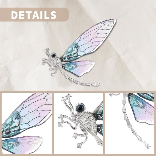 Rhinstens Dragonfly Broche – Unisex Reversnål 2